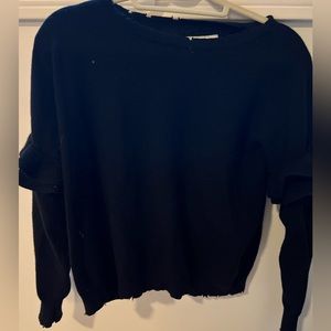 Current Elliot distressed black sweater size 1